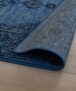 Tapis vintage Pixel - bleu/gris - close up, thumbnail