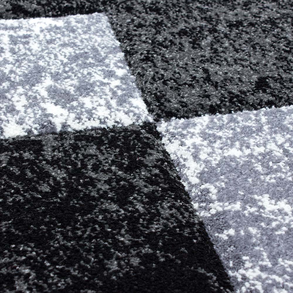Tapis de couloir Moderne carreaux Hawaï - noir Tapis de couloir Moderne carreaux Hawaï - noir