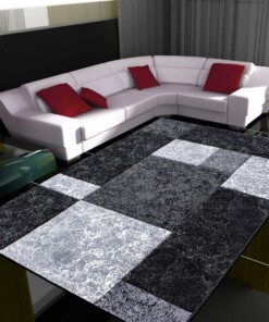 Tapis de couloir Moderne carreaux Hawaï - noir