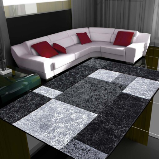 Tapis de couloir Moderne carreaux Hawaï - noir - sfeer