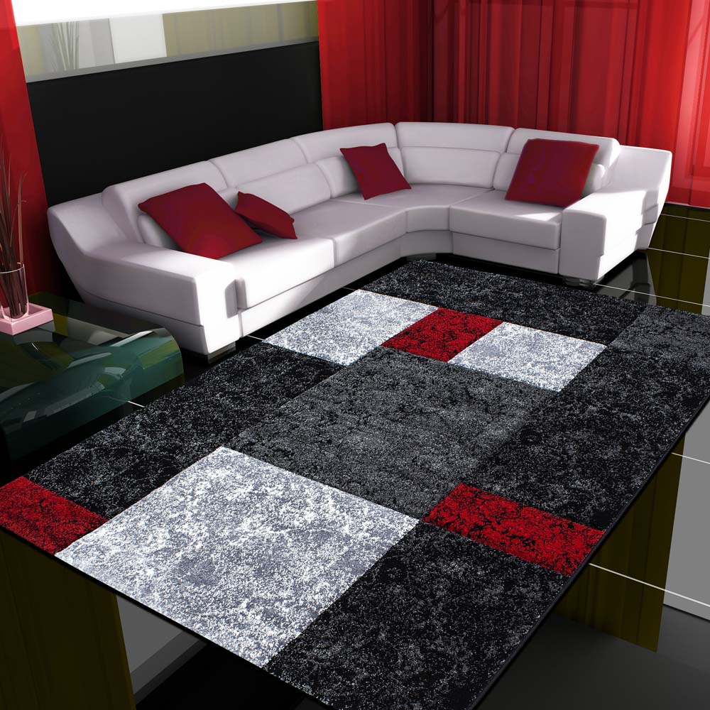 Tapis Moderne carreaux Hawaï - rouge - sfeer Tapis Moderne carreaux Hawaï - rouge - sfeer