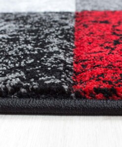 Tapis Moderne carreaux Hawaï - rouge - close up zijkant, thumbnail Tapis Moderne carreaux Hawaï - rouge - close up zijkant, thumbnail