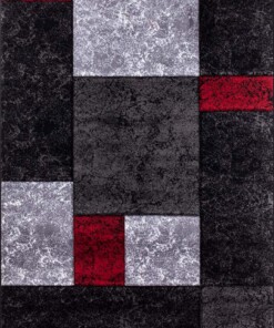 Tapis Moderne carreaux Hawaï - rouge - overzicht boven, thumbnail Tapis Moderne carreaux Hawaï - rouge - overzicht boven, thumbnail