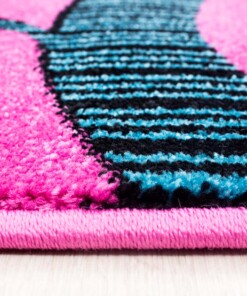 Tapis enfant Papillon & Oiseau - violet - close up zijkant, thumbnail