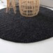Tapis Rond poils longs Shaggy Trend - gris anthracite - close up zijkant, thumbnail