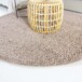 Tapis Rond poils longs Shaggy Trend - beige - close up zijkant, thumbnail