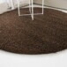 Tapis Rond poils longs Shaggy Trend - marron - close up zijkant, thumbnail