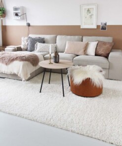 Tapis poils longs Shaggy Trend - Crème