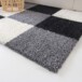 Tapis poils longs Shaggy Trend - noir/blanc