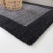 Tapis poils longs avec Bordure Shaggy Trend - gris anthracite