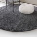 Tapis Rond poils longs Shaggy Trend - gris