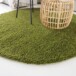Tapis Rond poils longs Shaggy Trend - vert - close up zijkant, thumbnail