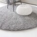Tapis Rond poils longs Shaggy Trend - gris clair - close up zijkant, thumbnail