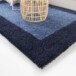 Tapis poils longs avec Bordure Shaggy Trend - bleu