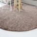 Tapis Rond poils longs Shaggy Trend - Moka - close up zijkant, thumbnail