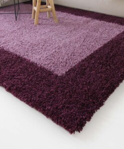 Tapis poils longs avec Bordure Shaggy Trend - violet