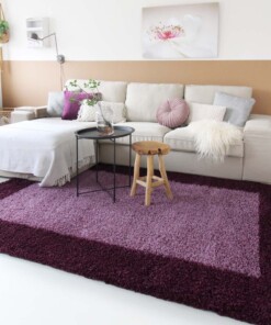 Tapis de couloir poils longs avec Bordure Shaggy Trend - violet Tapis de couloir poils longs avec Bordure Shaggy Trend - violet