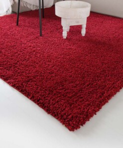 Tapis Carré poils longs Shaggy Trend - rouge Tapis Carré poils longs Shaggy Trend - rouge