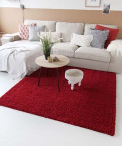 Tapis Carré poils longs Shaggy Trend - rouge Tapis Carré poils longs Shaggy Trend - rouge