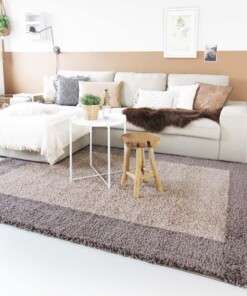 Tapis de couloir poils longs avec Bordure Shaggy Trend - taupe - sfeer, thumbnail Tapis de couloir poils longs avec Bordure Shaggy Trend - taupe - sfeer, thumbnail