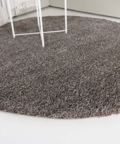 Tapis Rond poils longs Shaggy Trend - taupe - close up zijkant