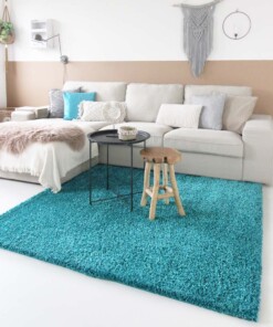Tapis de couloir poils longs Shaggy Trend - turquoise Tapis de couloir poils longs Shaggy Trend - turquoise
