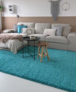 Tapis poils longs Shaggy Trend - turquoise