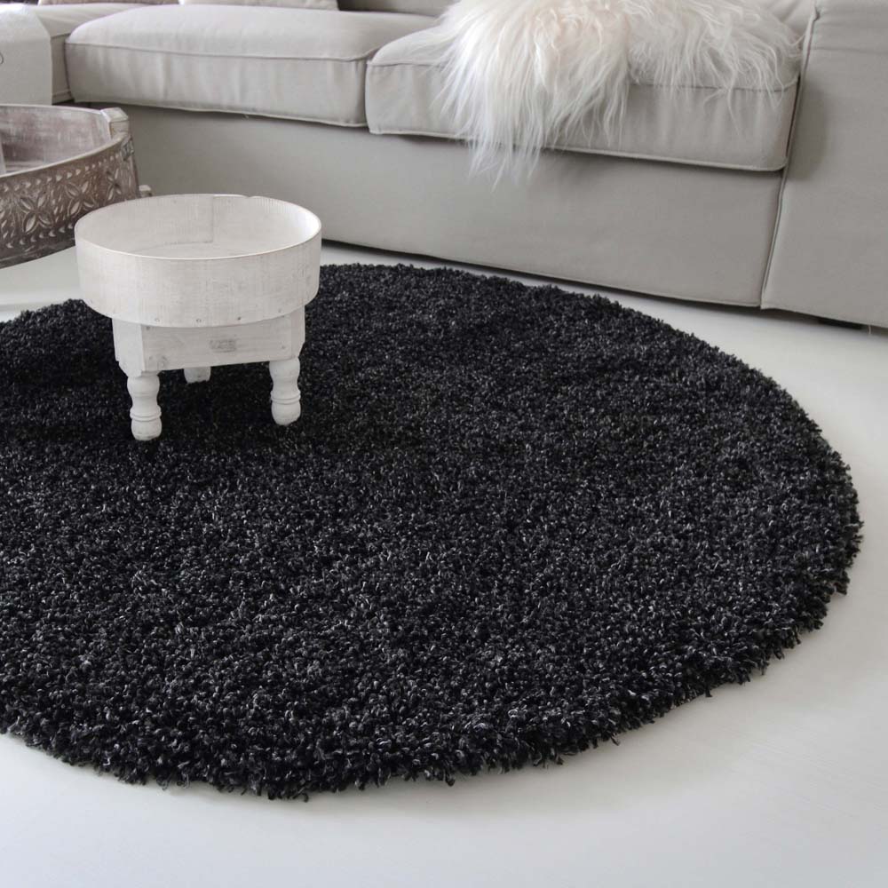 Tapis rond poils longs - Shaggy Royal anthracite - sfeer Tapis rond poils longs - Shaggy Royal anthracite - sfeer