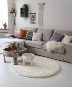 Tapis rond poils longs - Shaggy Royal crème - sfeer, thumbnail Tapis rond poils longs - Shaggy Royal crème - sfeer, thumbnail