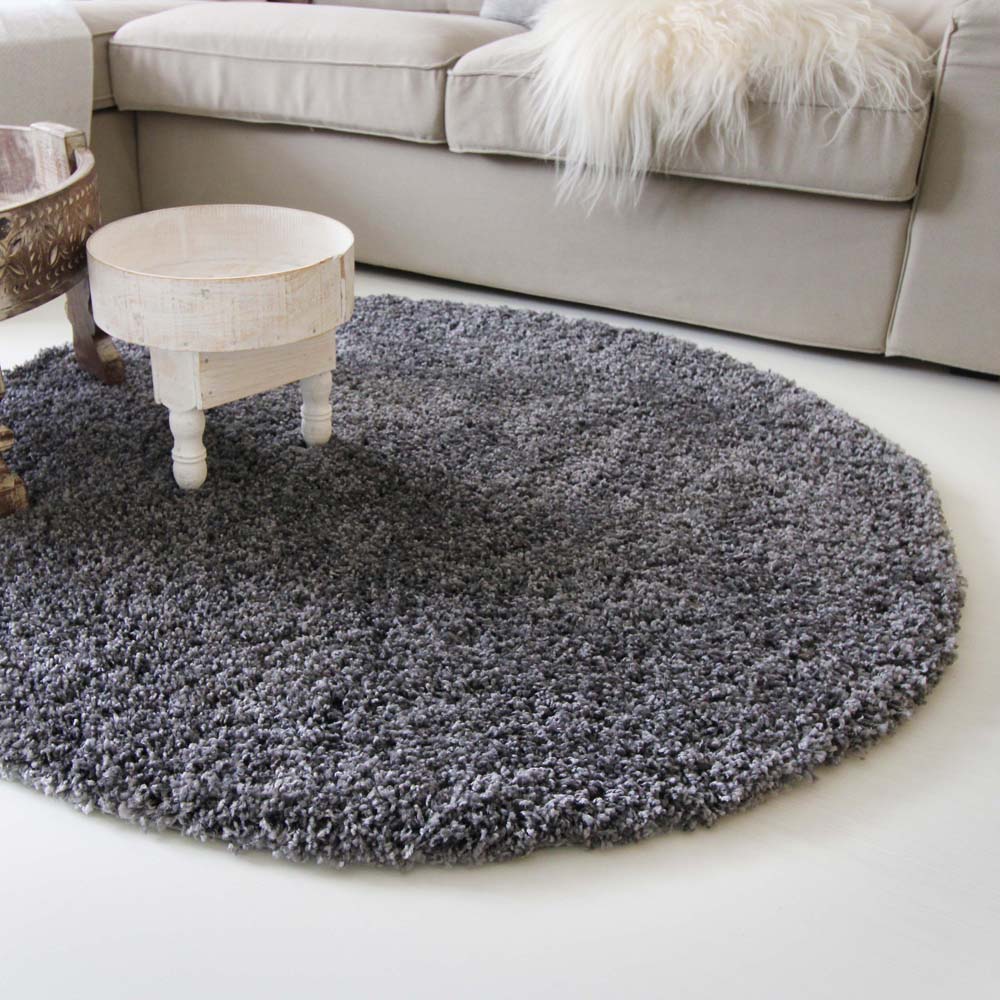 Tapis rond poils longs - Shaggy Royal gris - sfeer Tapis rond poils longs - Shaggy Royal gris - sfeer