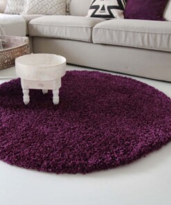 Tapis rond poils longs - Shaggy Royal violet - sfeer