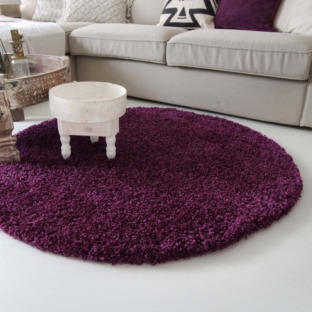 Tapis rond poils longs - Shaggy Royal violet - sfeer Tapis rond poils longs - Shaggy Royal violet - sfeer