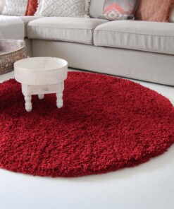 Tapis rond poils longs - Shaggy Royal rouge - sfeer, thumbnail