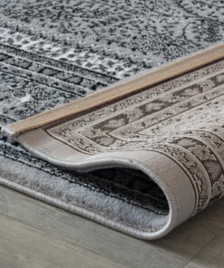 Tapis persan Royalty - gris clair - close up vouw