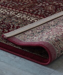 Tapis persan Royalty - rouge/Crème - close up vouw