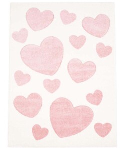 Tapis Carré enfant Coeur 3D - Crème - overzicht boven, thumbnail Tapis Carré enfant Coeur 3D - Crème - overzicht boven, thumbnail