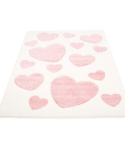 Tapis Carré enfant Coeur 3D - Crème - overzicht schuin, thumbnail Tapis Carré enfant Coeur 3D - Crème - overzicht schuin, thumbnail