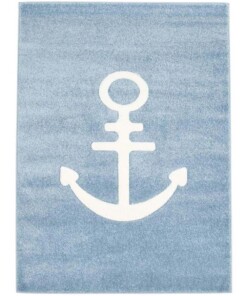 Tapis enfant Ancre 3D - bleu - overzicht boven, thumbnail