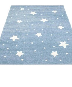 Tapis enfant petites étoiles 3D - bleu/Crème - overzicht schuin, thumbnail
