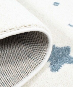 Tapis rond pour enfant petites étoiles 3D - Crème/bleu - close up vouw, thumbnail Tapis rond pour enfant petites étoiles 3D - Crème/bleu - close up vouw, thumbnail