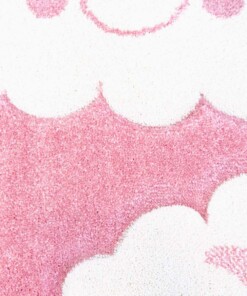 Tapis enfant nuage 3D - rose - close up materiaal, thumbnail