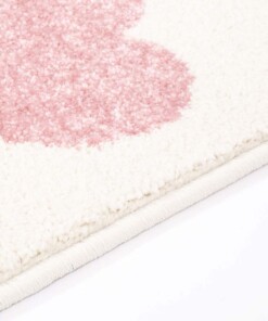Tapis Carré enfant Coeur 3D - Crème - close up zijkant, thumbnail Tapis Carré enfant Coeur 3D - Crème - close up zijkant, thumbnail