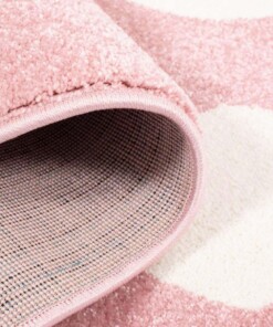 Tapis rond pour enfant Coeur 3D - rose/Crème - close up vouw, thumbnail Tapis rond pour enfant Coeur 3D - rose/Crème - close up vouw, thumbnail