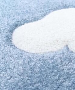 Tapis enfant nuage 3D - bleu - close up materiaal, thumbnail Tapis enfant nuage 3D - bleu - close up materiaal, thumbnail