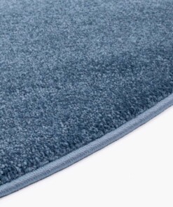 Tapis velours Rond Gala - bleu foncé - close up zijkant, thumbnail