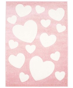 Tapis Carré enfant Coeur 3D - rose/Crème - overzicht boven, thumbnail Tapis Carré enfant Coeur 3D - rose/Crème - overzicht boven, thumbnail