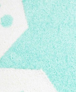 Tapis enfant étoiles 3D - Crème/bleu menthe - close up materiaal, thumbnail Tapis enfant étoiles 3D - Crème/bleu menthe - close up materiaal, thumbnail