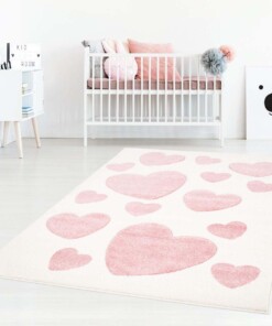 Tapis Carré enfant Coeur 3D - Crème - sfeer, thumbnail