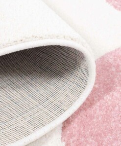 Tapis rond pour enfant Coeur 3D - Crème/rose - close up vouw, thumbnail Tapis rond pour enfant Coeur 3D - Crème/rose - close up vouw, thumbnail