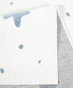 Tapis enfant petites étoiles 3D - Crème/bleu - close up vouw, thumbnail Tapis enfant petites étoiles 3D - Crème/bleu - close up vouw, thumbnail